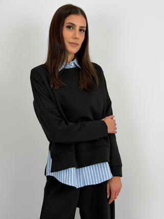 Set Coordinato Felpa e Pantalone Nero