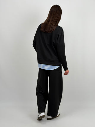 Set Coordinato Felpa e Pantalone Nero