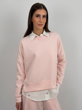 Set Coordinato Felpa e Pantalone Rosa