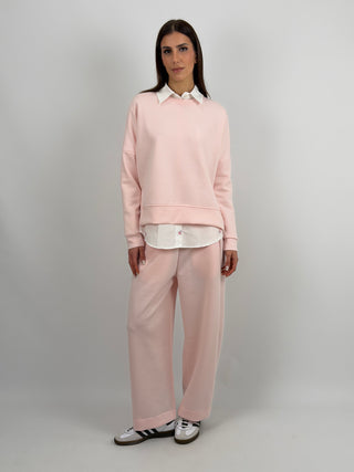 Set Coordinato Felpa e Pantalone Rosa