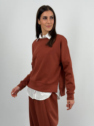 Set Coordinato Felpa e Pantalone Ruggine