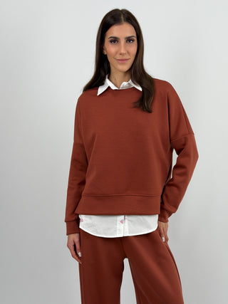 Set Coordinato Felpa e Pantalone Ruggine