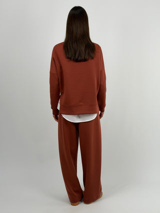 Set Coordinato Felpa e Pantalone Ruggine