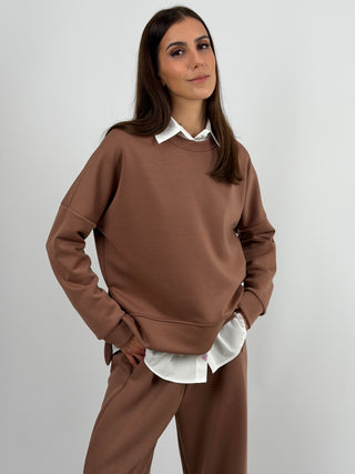 Set Coordinato Felpa e Pantalone Mocha Mousse