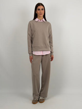 Set Coordinato Felpa e Pantalone Tortora