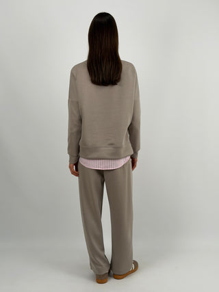 Set Coordinato Felpa e Pantalone Tortora