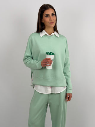 Set Coordinato Felpa e Pantalone Menta