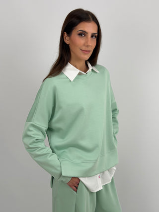 Set Coordinato Felpa e Pantalone Menta