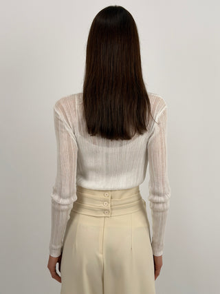 Twinset Cardigan e Top Traforati Bianco