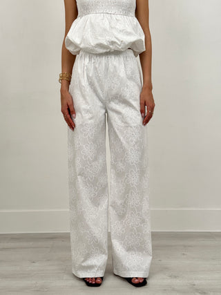 Set Coordinato Top e Pantalone Skiathos Bianco