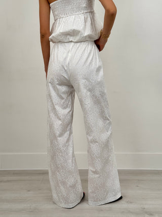 Set Coordinato Top e Pantalone Skiathos Bianco
