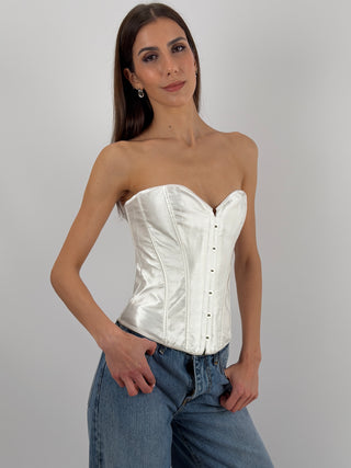 Corsetto in Raso Bianco