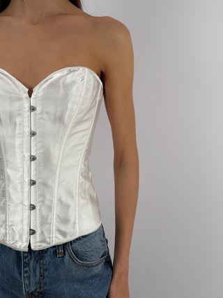 Corsetto in Raso Bianco