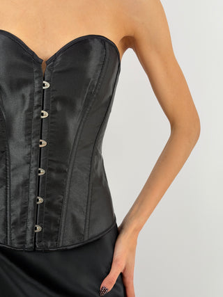 Corsetto in Raso Nero