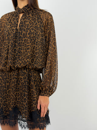 Short Leopard Print Dress - Lumina