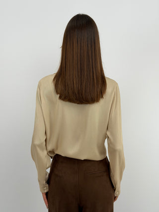 Camicia Incrociata Beige