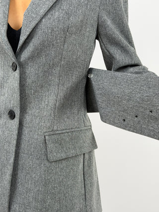 Grey Blazer with Sash - Lumina