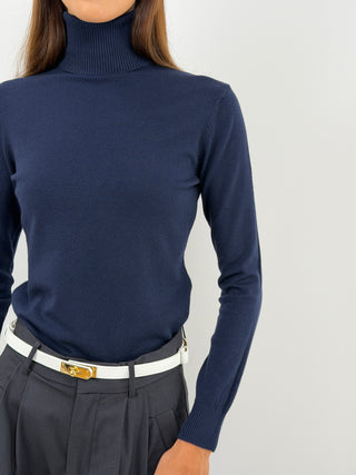 Blue Essential Turtleneck