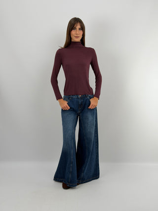 Burgundy Ultralight Turtleneck with Cashmere
