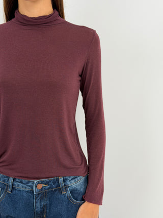 Burgundy Ultralight Turtleneck with Cashmere