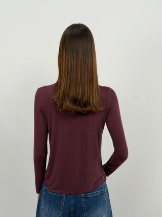 Burgundy Ultralight Turtleneck with Cashmere