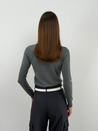 Dark Grey Essential Turtleneck