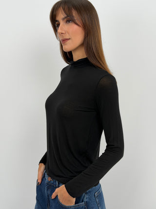Black Ultralight Turtleneck with Cashmere