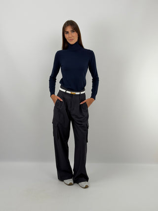 Pull Col Roulé Essential Bleu