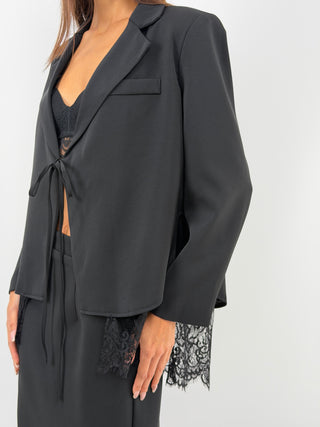 Black Blazer with Lace