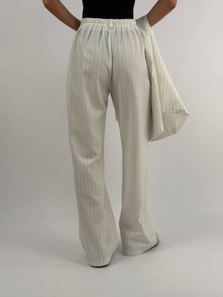 Completo Giacca e Pantalone Gessato Light Bianco