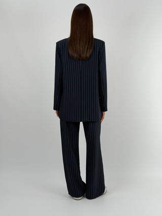 Completo Giacca e Pantalone Gessato Blu