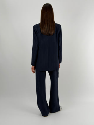 Completo Giacca e Pantalone Gessato Light Blu