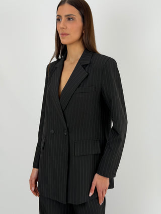 Completo Giacca e Pantalone Gessato Light Nero