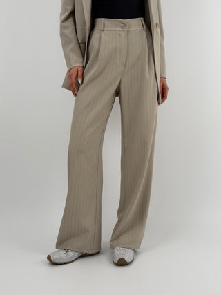 Completo Giacca e Pantalone Gessato Light Sabbia