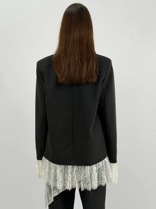 Blazer Lumina Nero con Pizzo