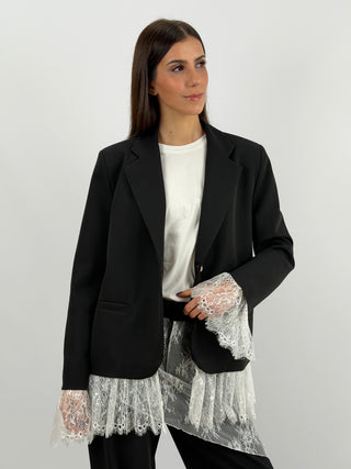 Blazer Lumina Nero con Pizzo