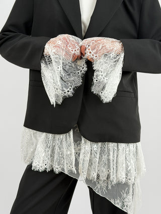 Blazer Lumina Nero con Pizzo