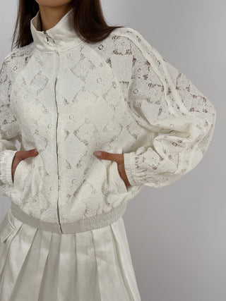 Giacca Lumina in Pizzo Bianca