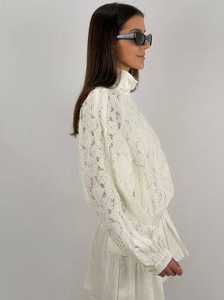 Giacca Lumina in Pizzo Bianca