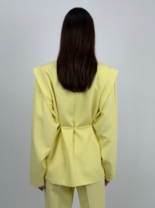 Blazer con Spalle Strutturate Giallo