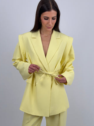 Blazer con Spalle Strutturate Giallo
