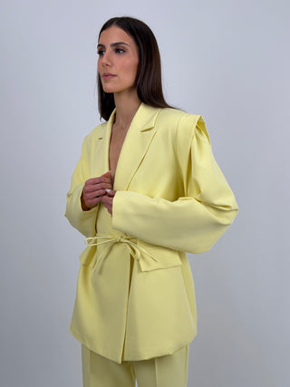 Blazer con Spalle Strutturate Giallo