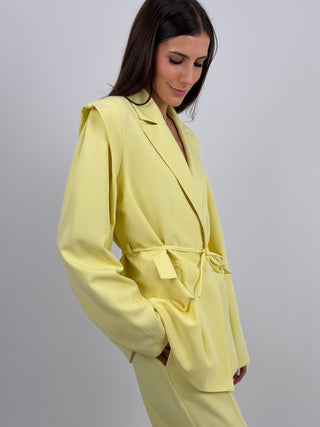 Blazer con Spalle Strutturate Giallo