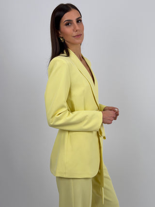 Blazer con Cintura Giallo