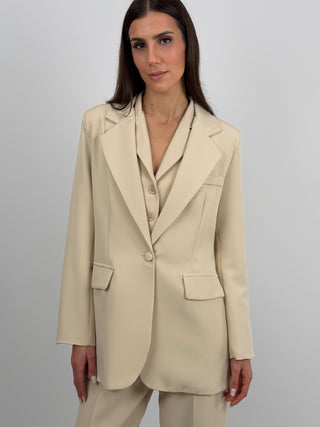 Blazer Monopetto Beige