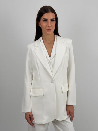 Blazer Monopetto Bianco