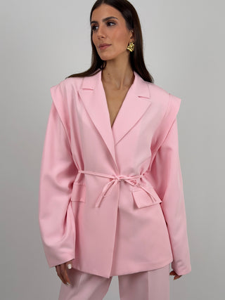 Blazer con Spalle Strutturate Rosa