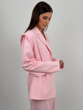 Blazer con Spalle Strutturate Rosa