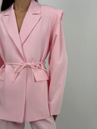 Blazer con Spalle Strutturate Rosa