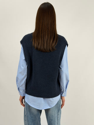 Gilet Lumina in Maglia Blu